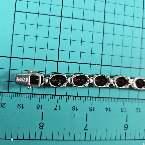 Garnet bracelet sterling silver - Picture 4 of 5